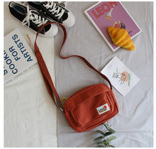 Load image into Gallery viewer, South Korea ins Academy Girls Contrast Messenger Bag Female Student Arts Little Fresh Soft Sister Canvas Bag