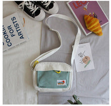 Load image into Gallery viewer, South Korea ins Academy Girls Contrast Messenger Bag Female Student Arts Little Fresh Soft Sister Canvas Bag
