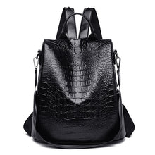 Load image into Gallery viewer, Female Backpack Casual For Women Pu Leather Backp Pack  Shoulder Cross Bags Travel School
