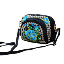 Load image into Gallery viewer, Hot Selling 2017 New Women National Style Flower Embroidery Canvas Shoulder Bag Messenger Bag China Trend -B5
