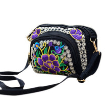 Load image into Gallery viewer, Hot Selling 2017 New Women National Style Flower Embroidery Canvas Shoulder Bag Messenger Bag China Trend -B5
